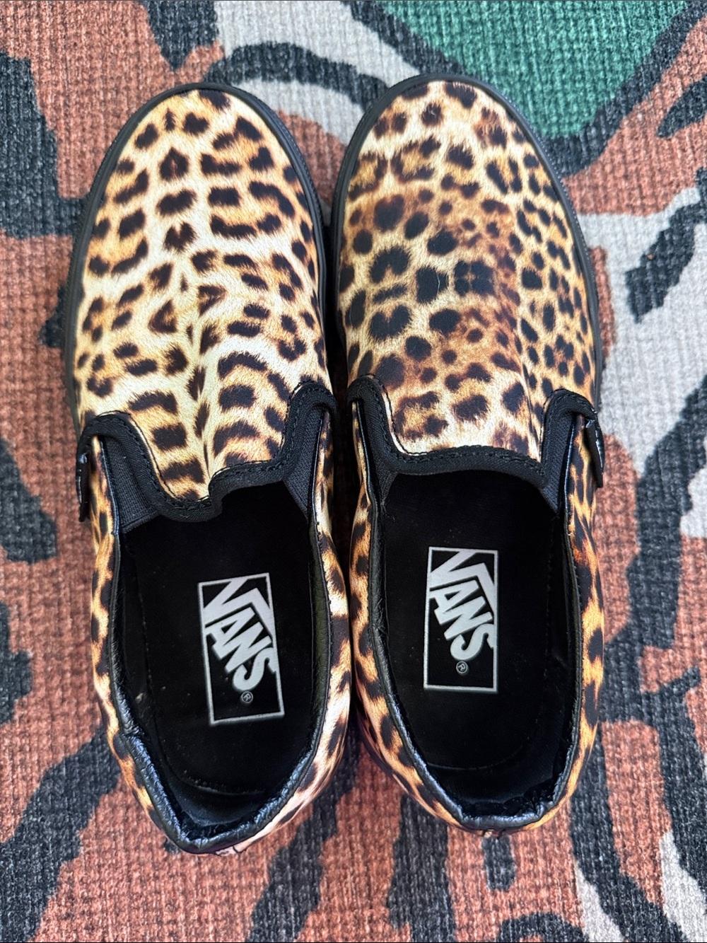 Vans Leopard Print Slip Ons